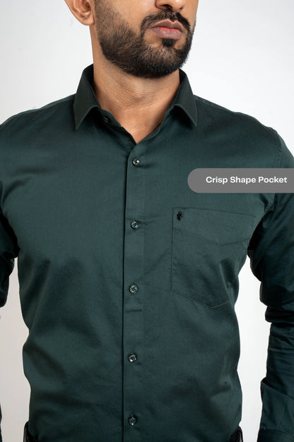 Workflow Cotton Satin Solid Shirt