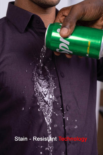 Workflow Water Resistant Solid Shirt - Purple