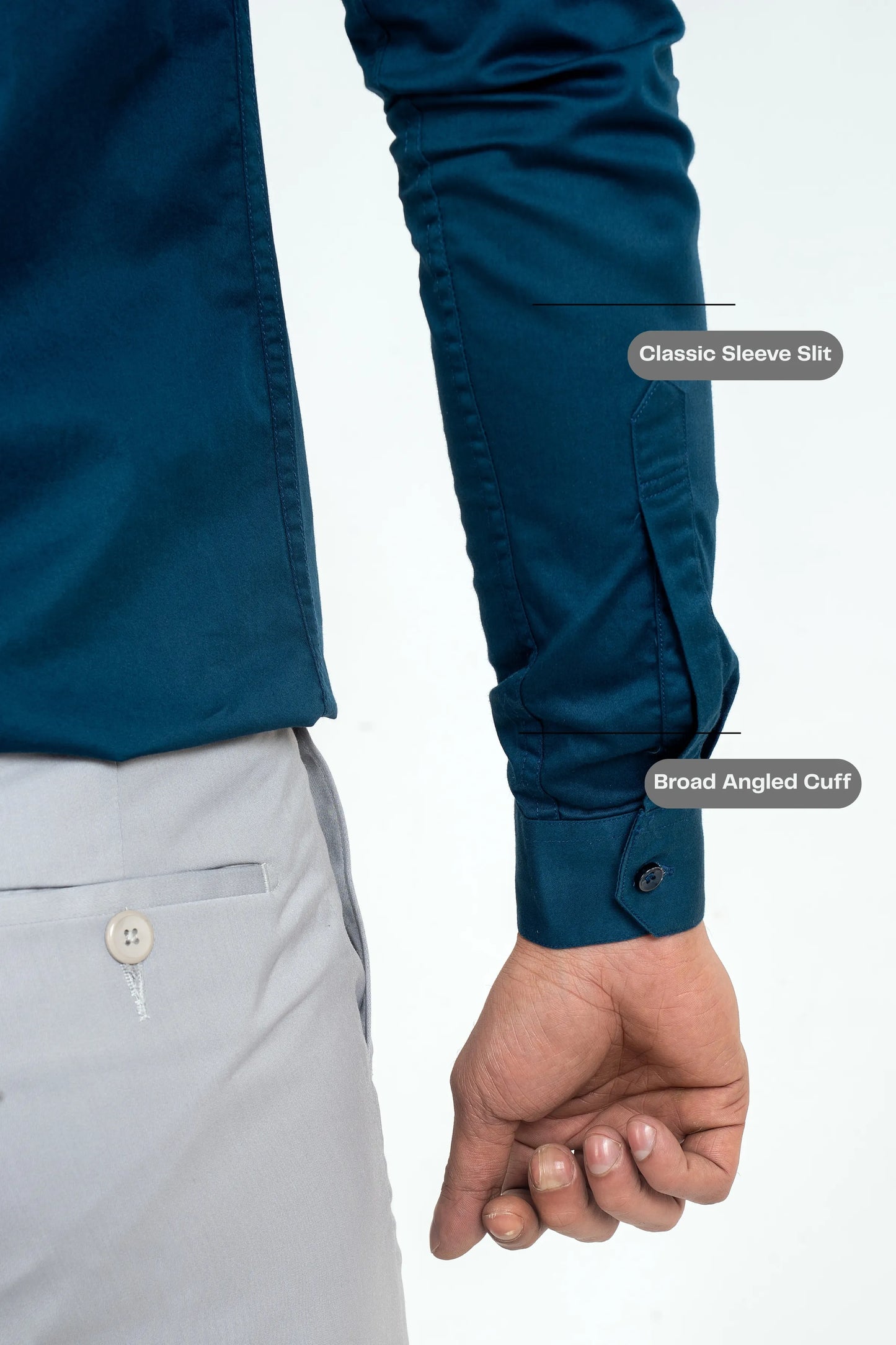 Workflow Cotton Satin Solid Shirt