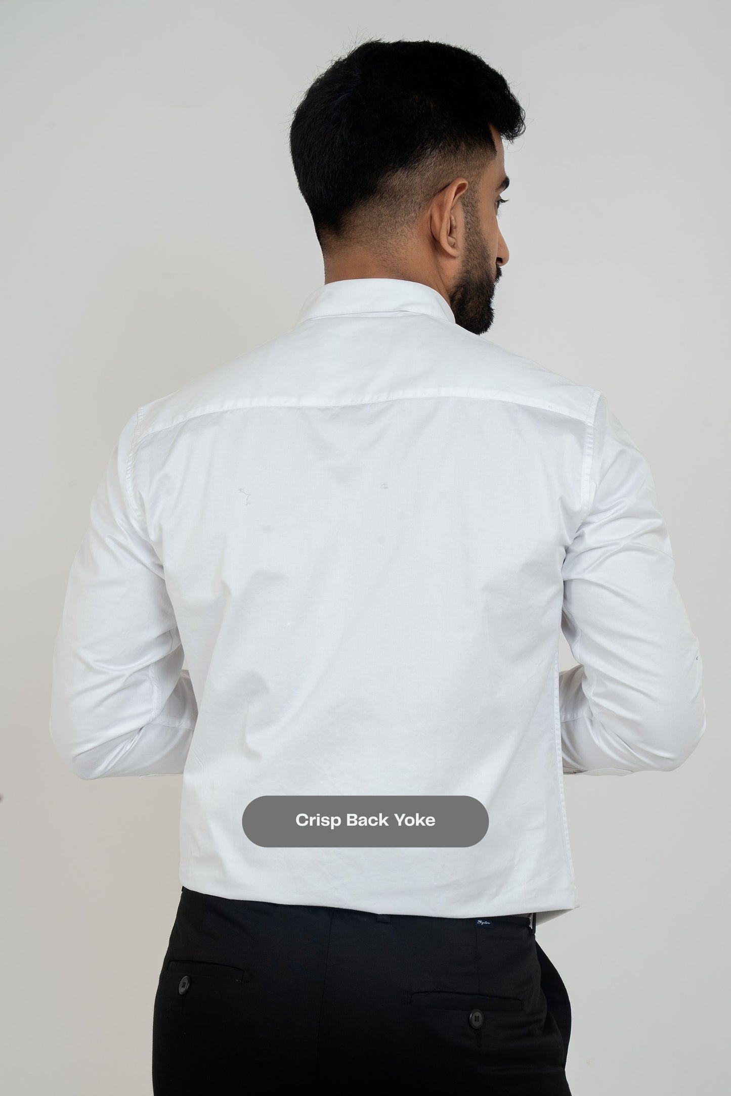 Pure White Workflow Cotton Satin Solid Shirt