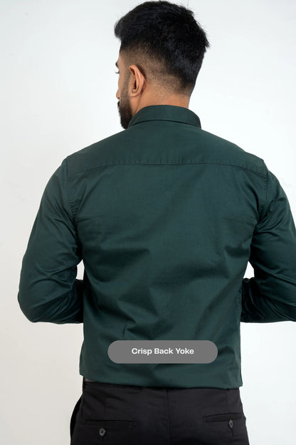 Workflow Cotton Satin Solid Shirt