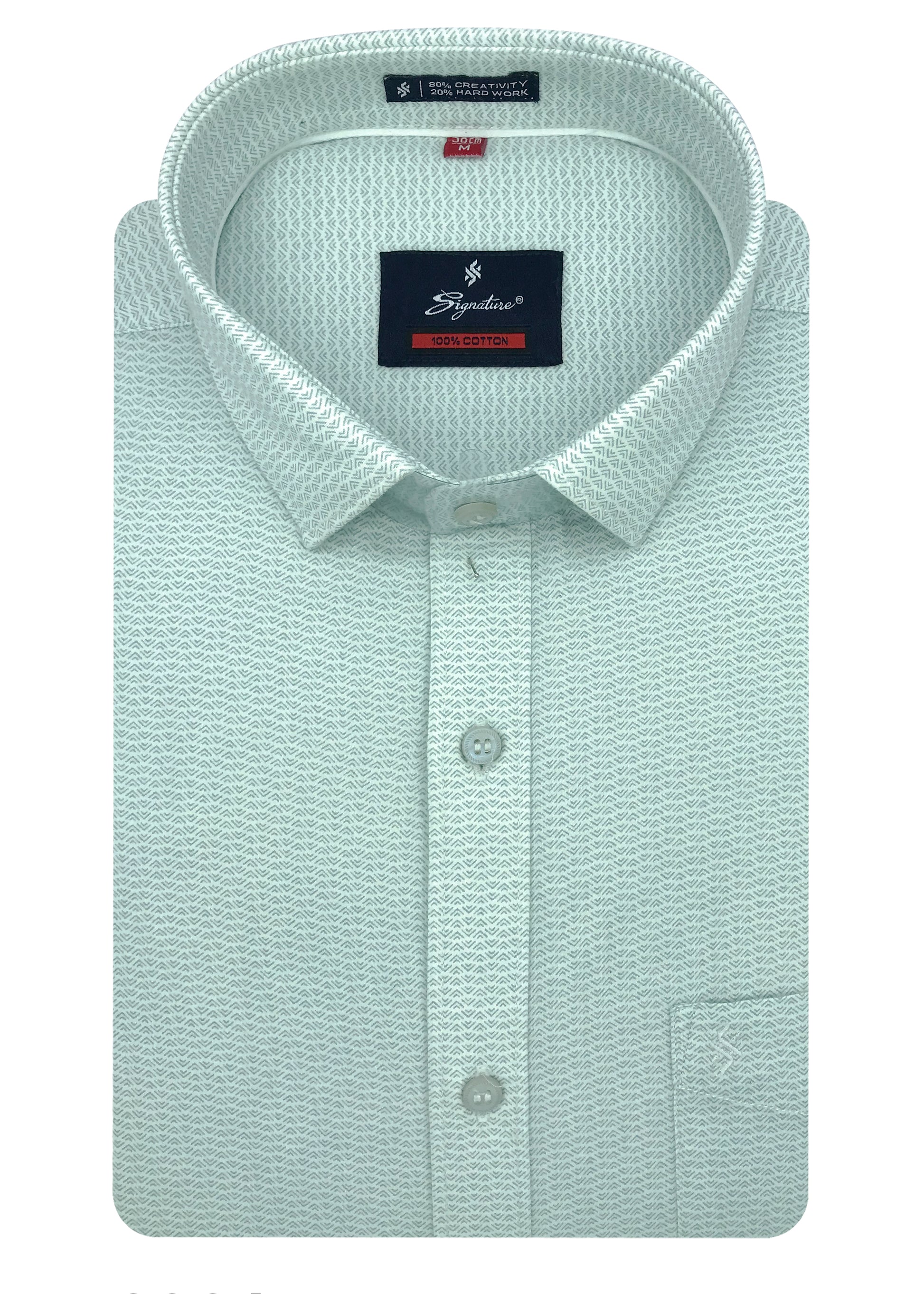 Pastel Color Self desgined Formal Shirt