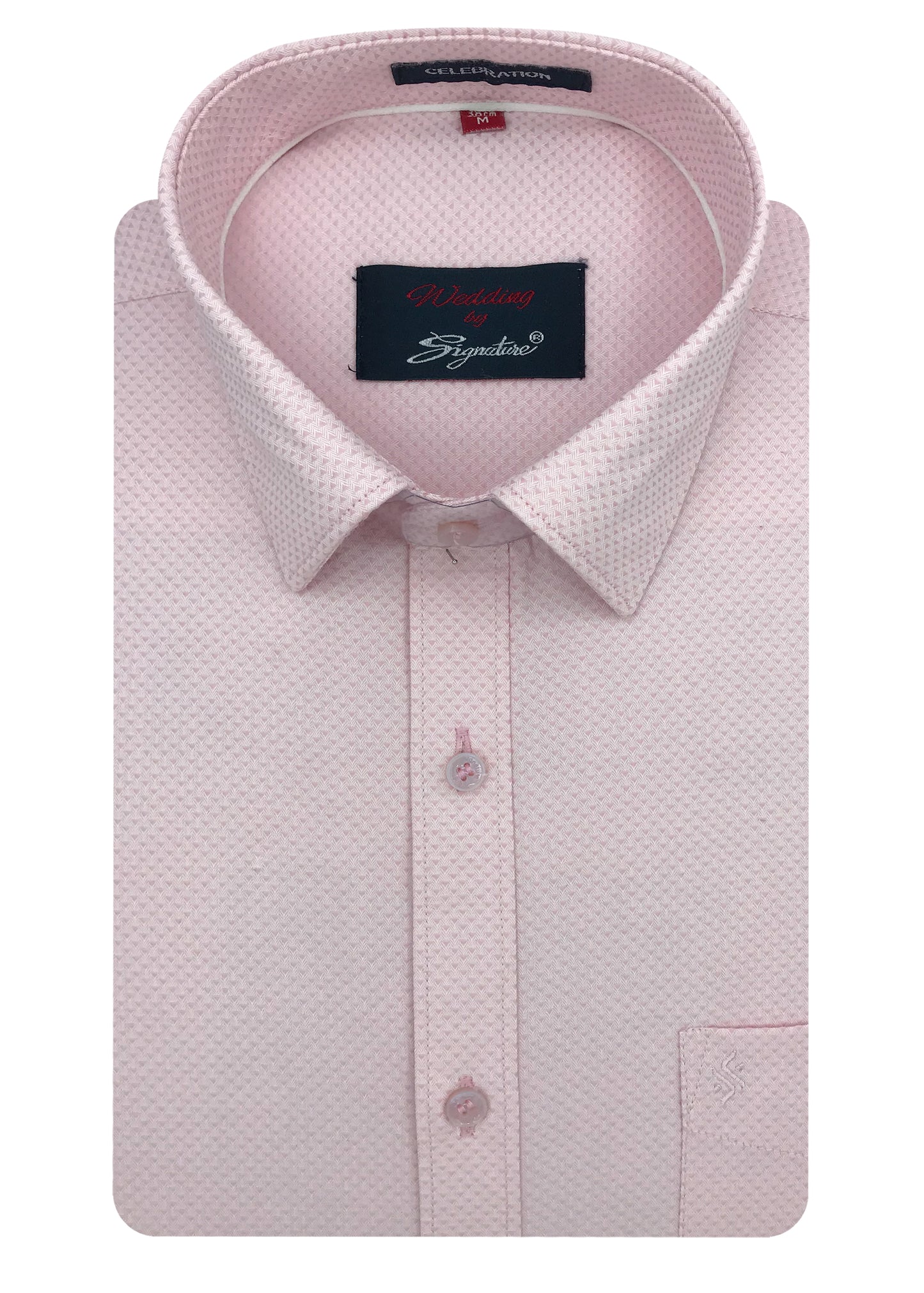 Men Regular Fit Self Design Spread Collar Formal Shirt