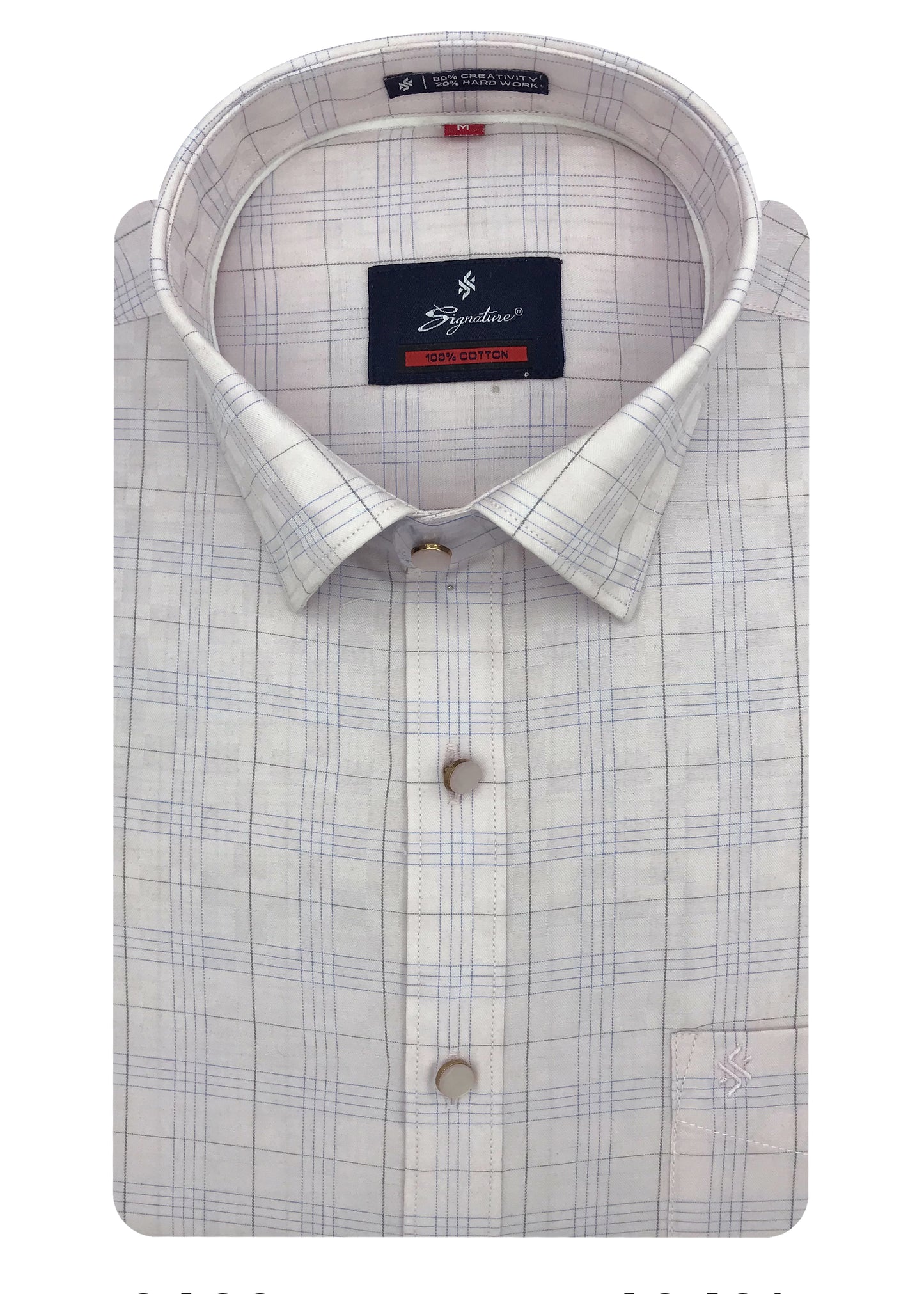 Cotton Mint Color Check Criss Cross Woven Cotton Shirt for Men's.