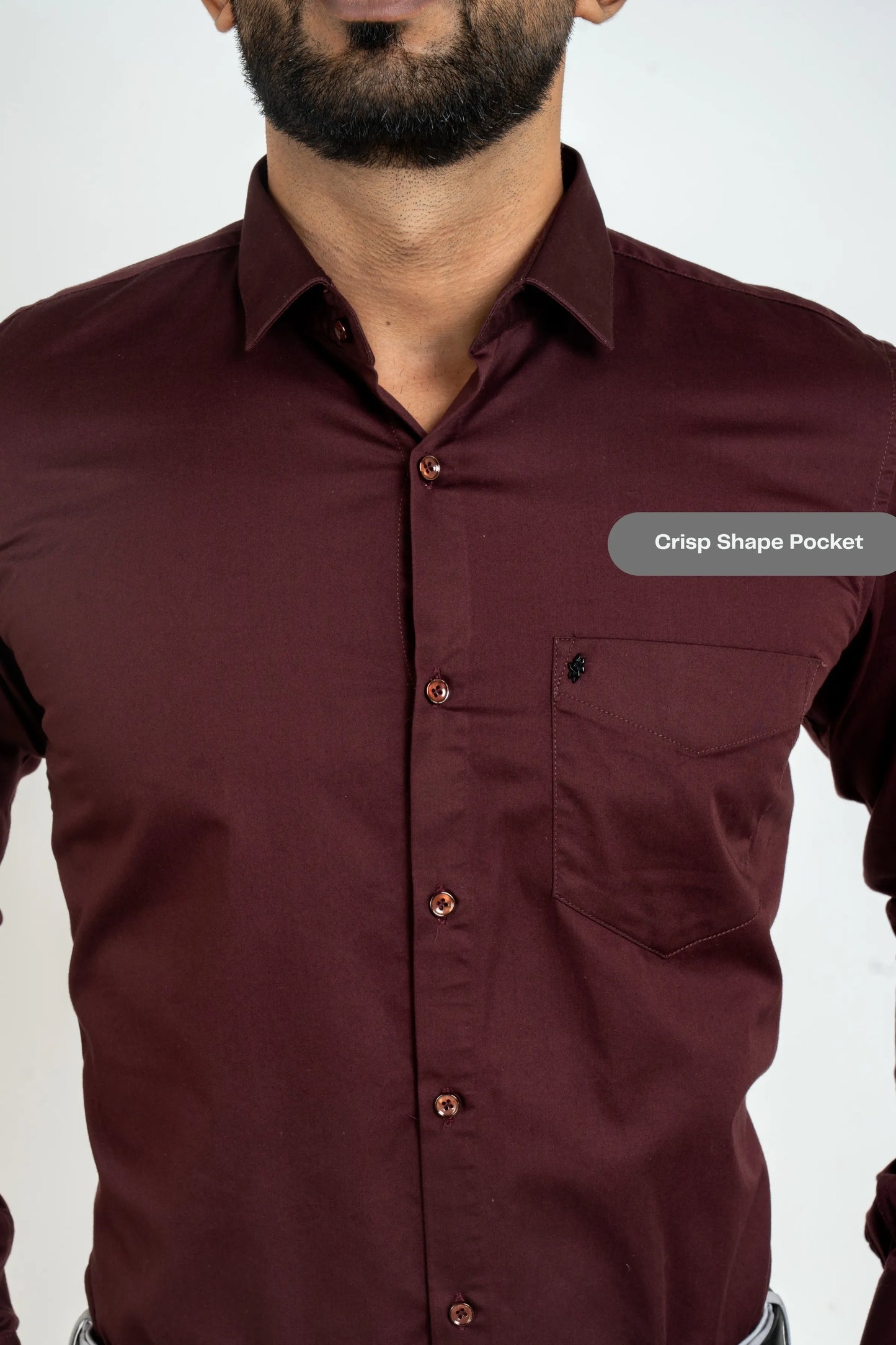Workflow Cotton Satin Solid Shirt