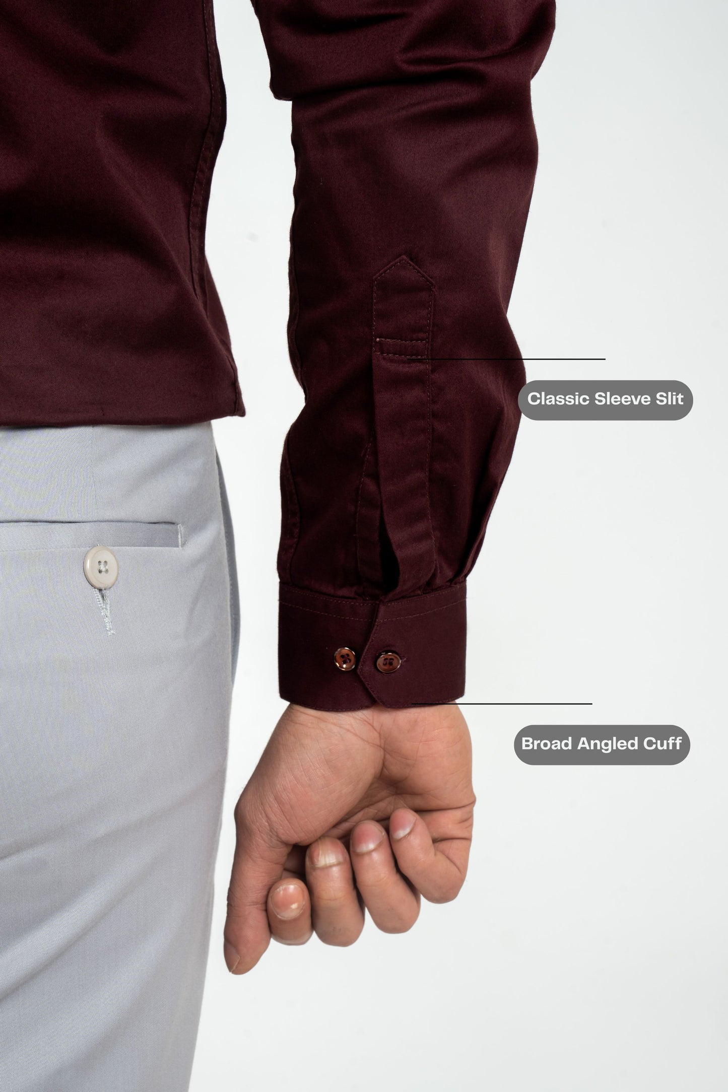 Potent Purple Workflow Cotton Satin Solid Shirt