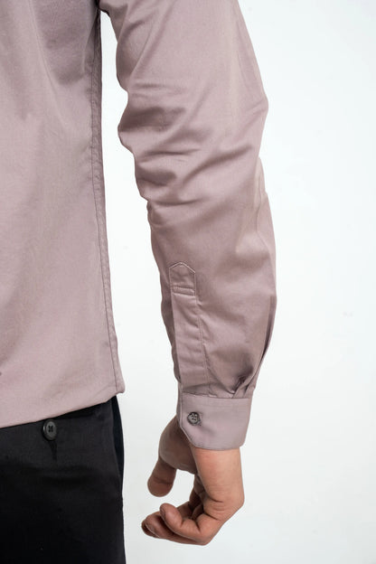 Workflow Cotton Satin Solid Shirt