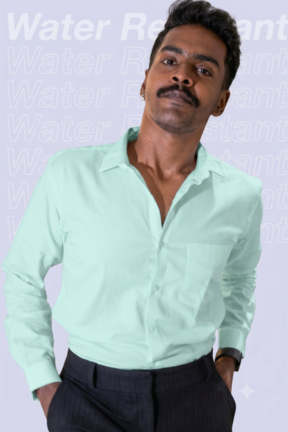 Workflow Water Resistant Solid Shirt - Ice green