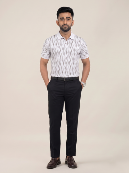 Signature Men's Abstract Brushstroke Printed 4-Way Stretch T-Shirt