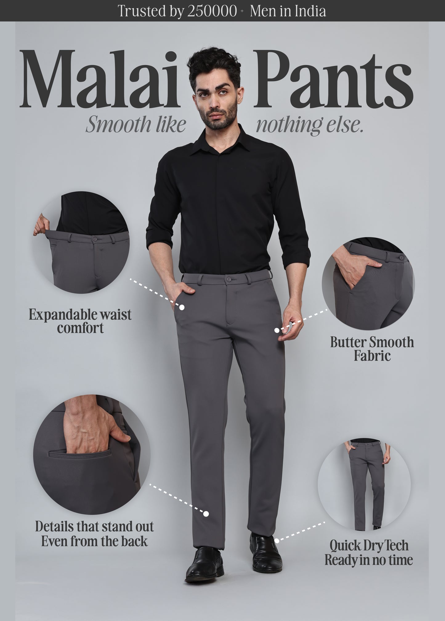 Malai Pant - Slate Gray