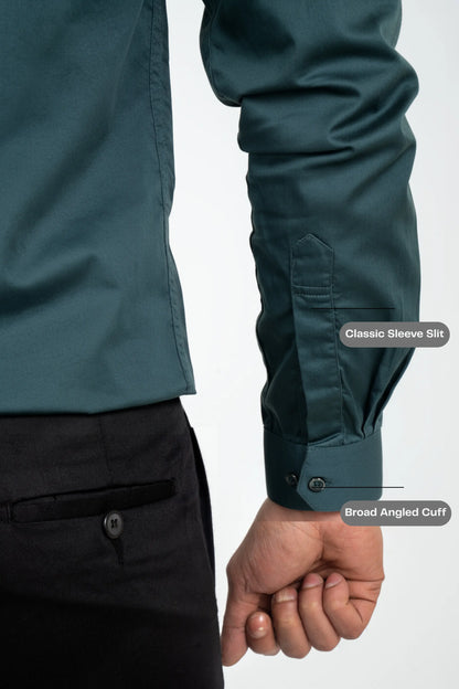 Workflow Cotton Satin Solid Shirt