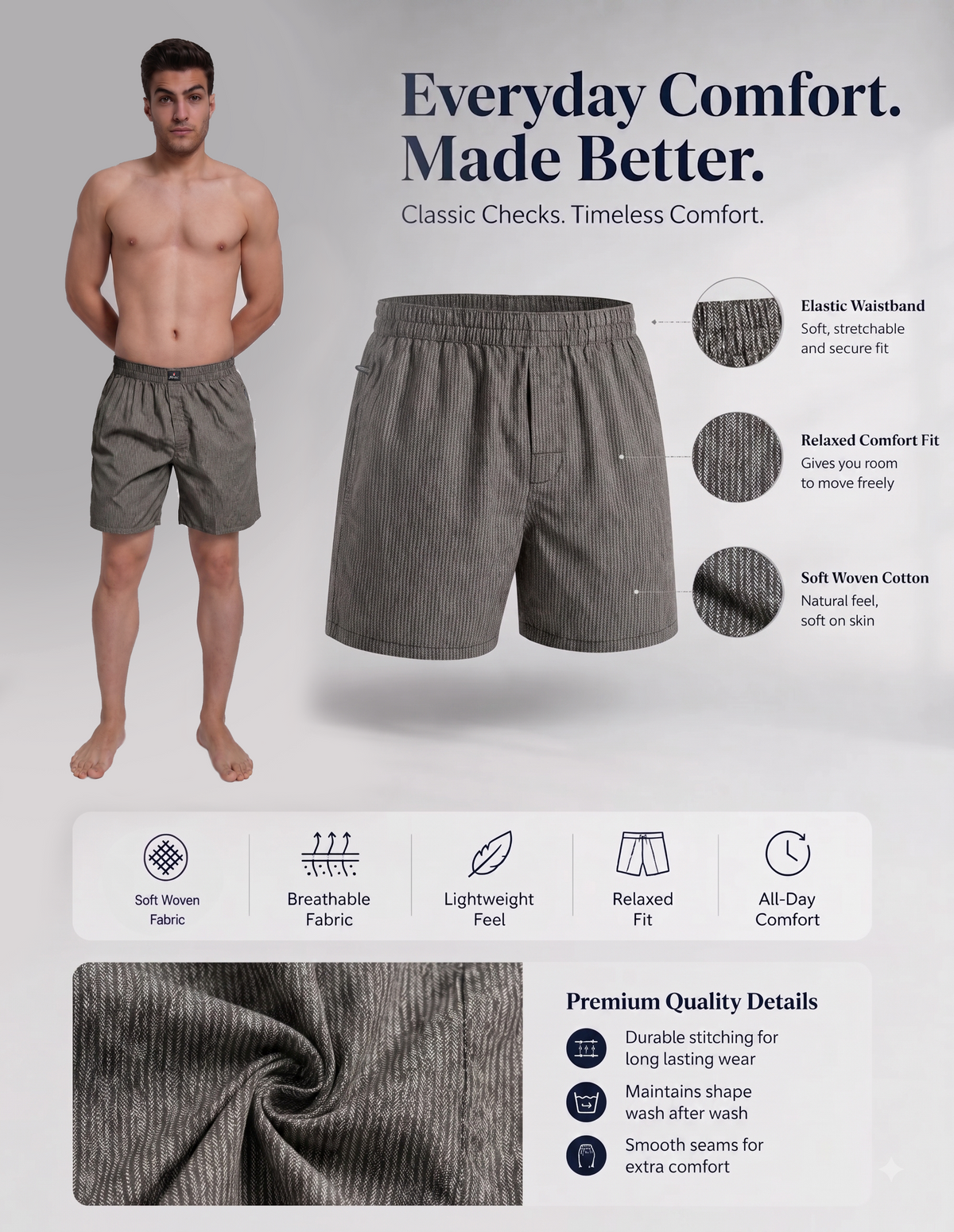 BOXER - DARK BROWN