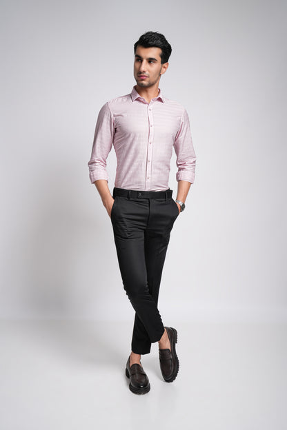 Light Hot Pink Workflow Cotton Solid Shirt - 7890