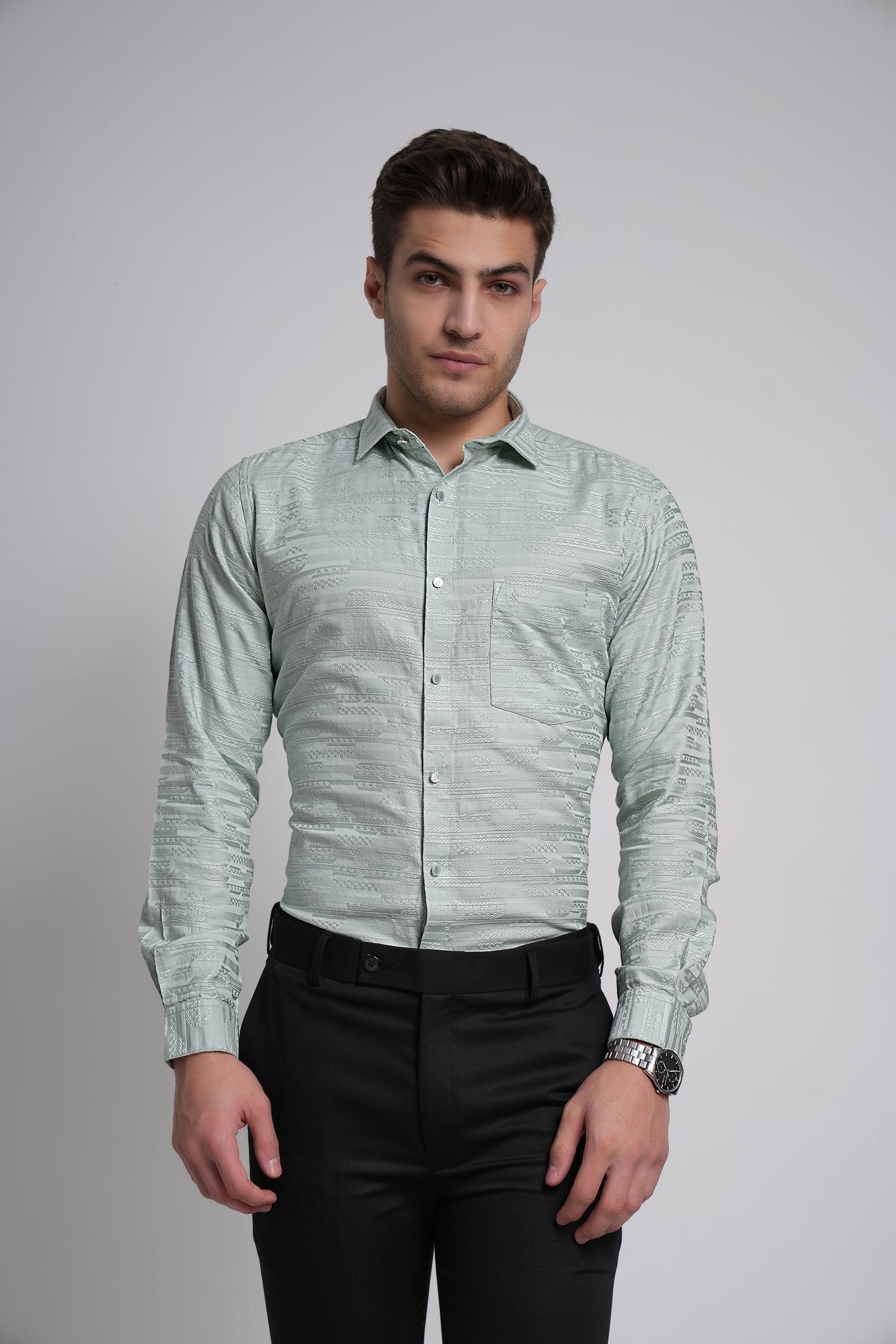 Pastel Workflow Cotton Solid Shirt - 8363