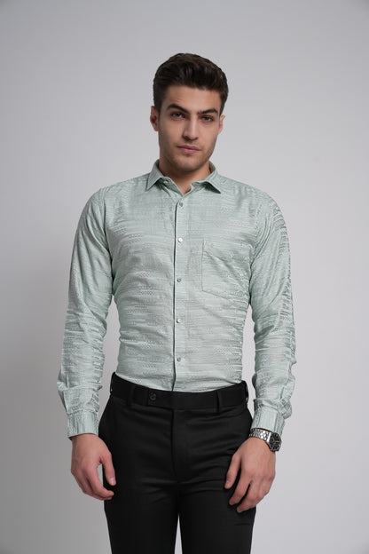 Pastel Workflow Cotton Solid Shirt - 8363