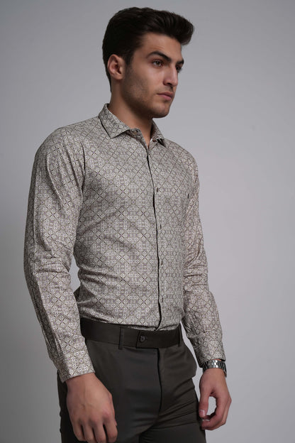 Signature Cotton Print Shirt – A Statement of Timeless Fashion