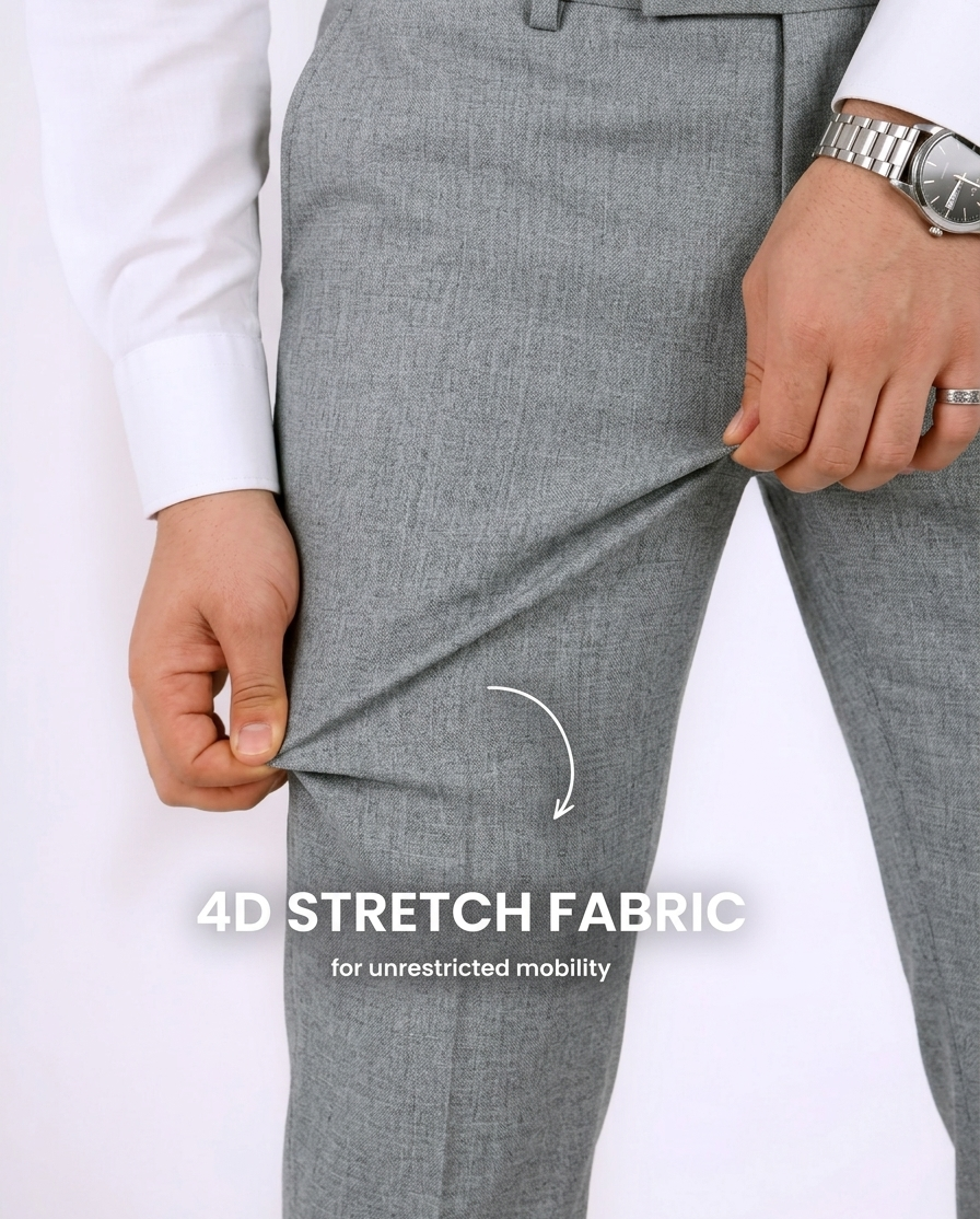 Move Ease Flexi Trousers - Antracite Silver