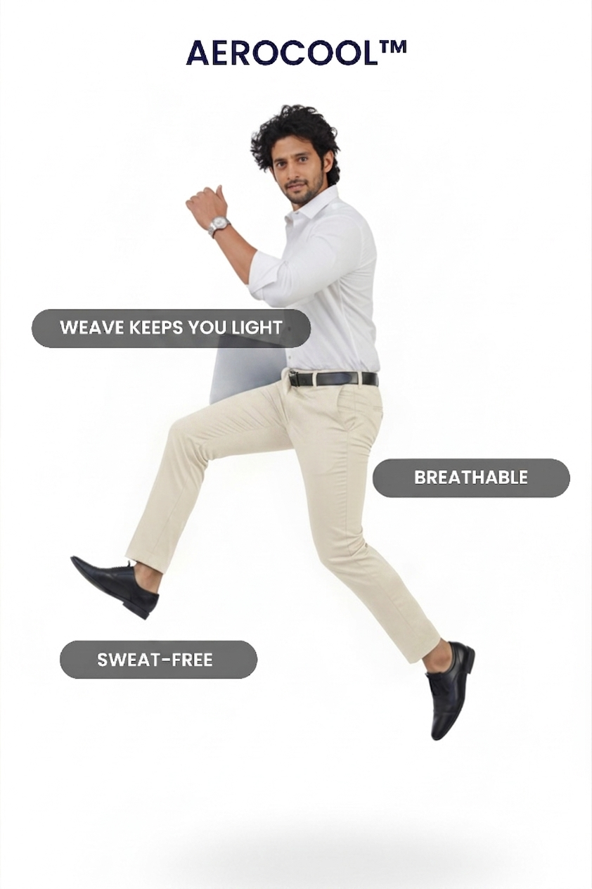Move Ease Flexi Trousers - White Caramel