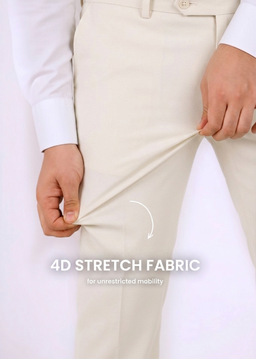 Move Ease Flexi Trousers - White Caramel