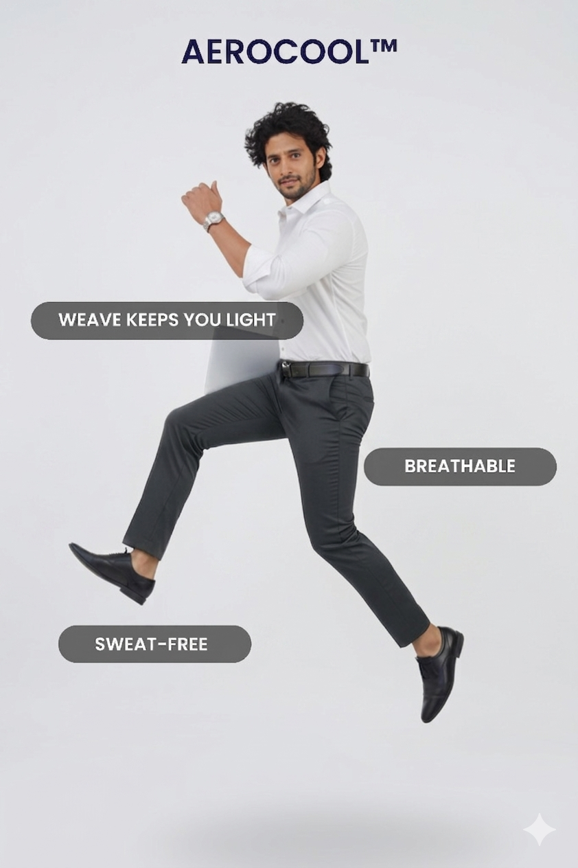 Move Ease Flexi Trousers - Ash Grey