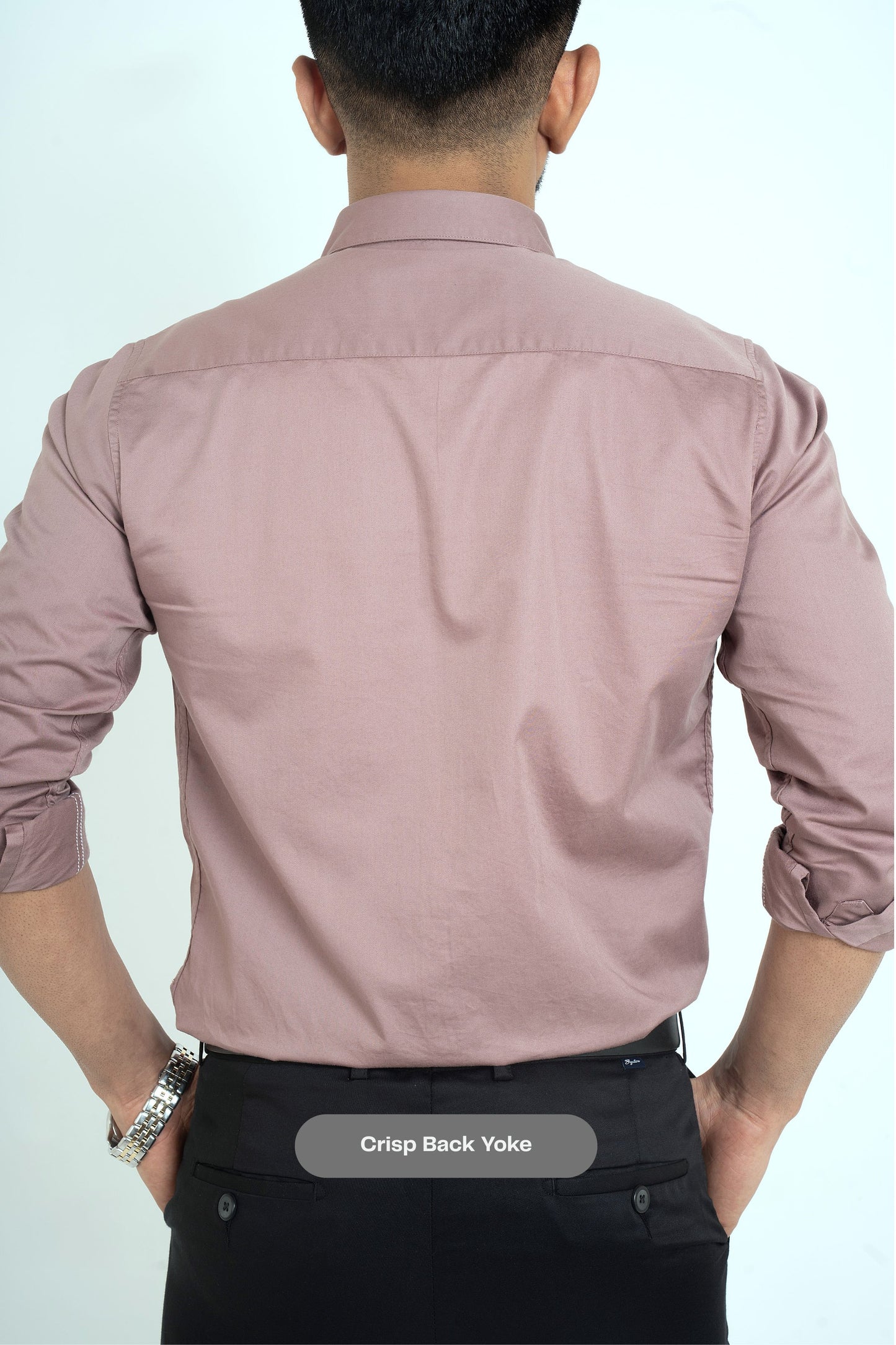 Dusky Orchid Workflow Cotton Satin Solid Shirt