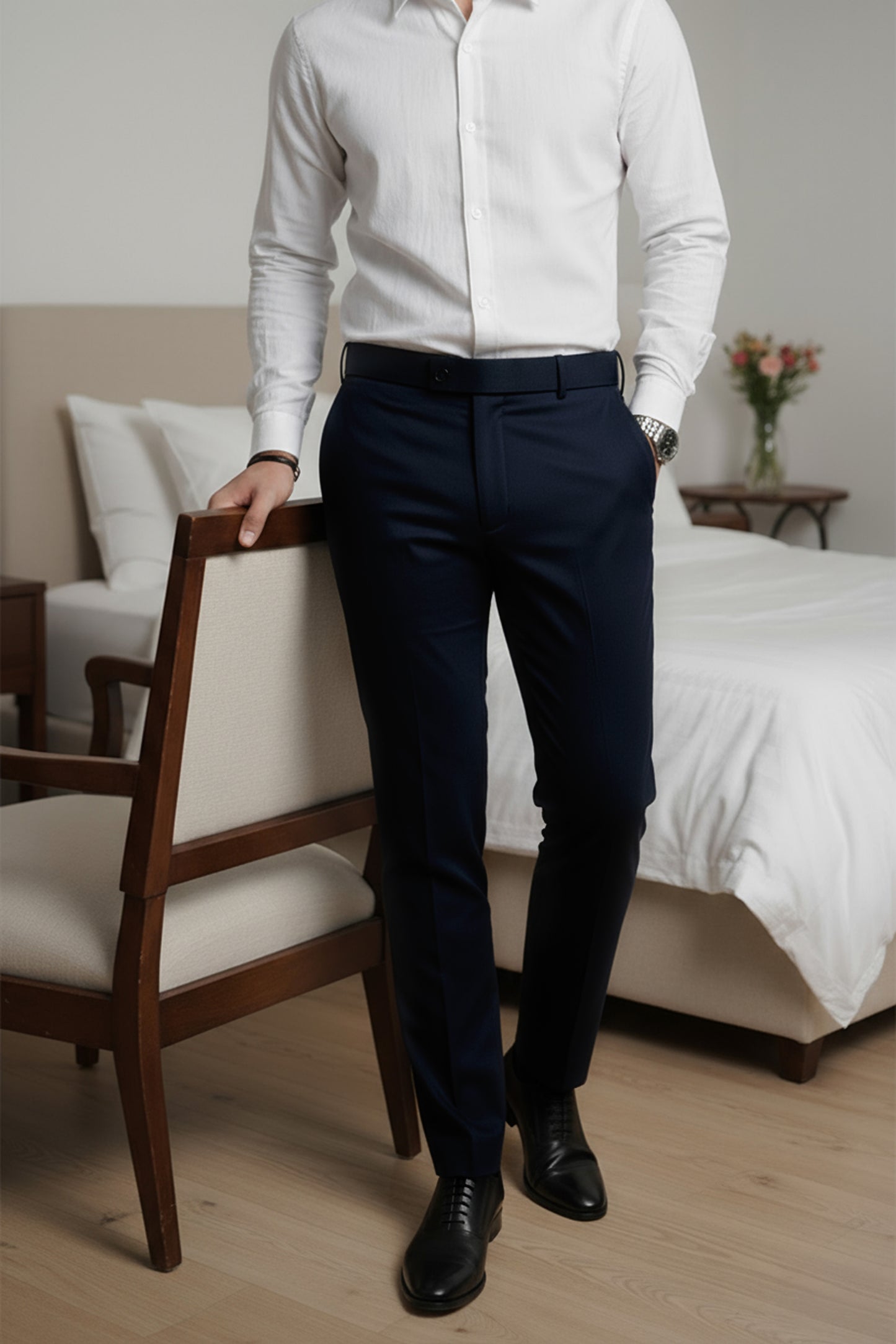 Move Ease Flexi Trousers - Navy Blue