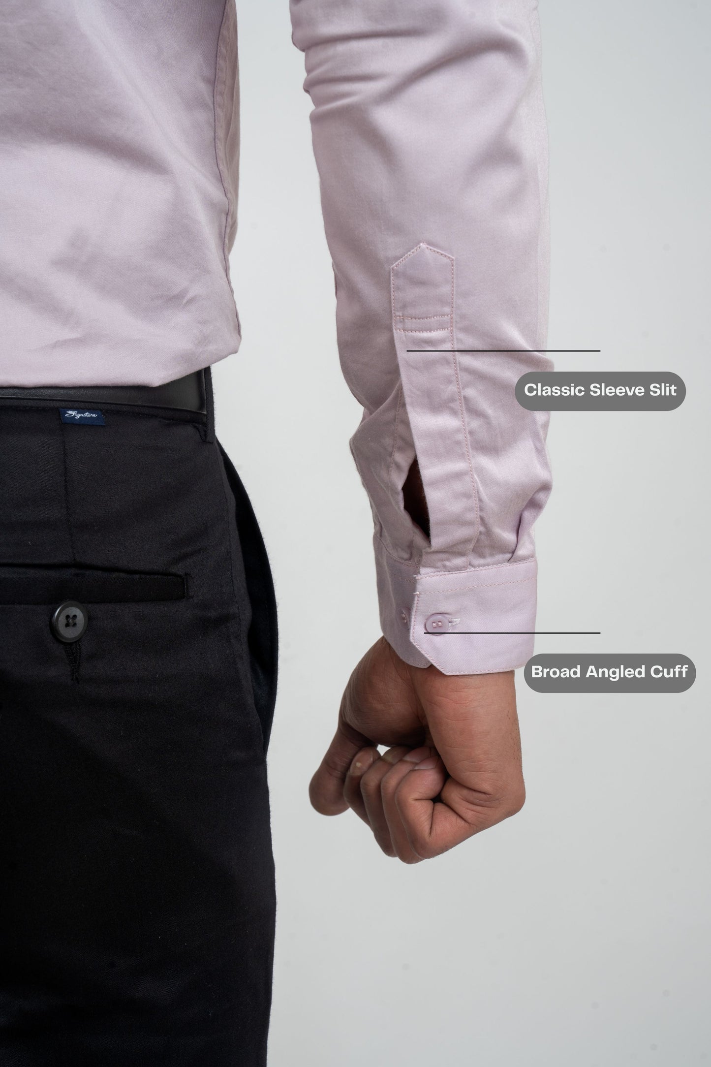 Orchid Ice Lilac Workflow Cotton Satin Solid Shirt