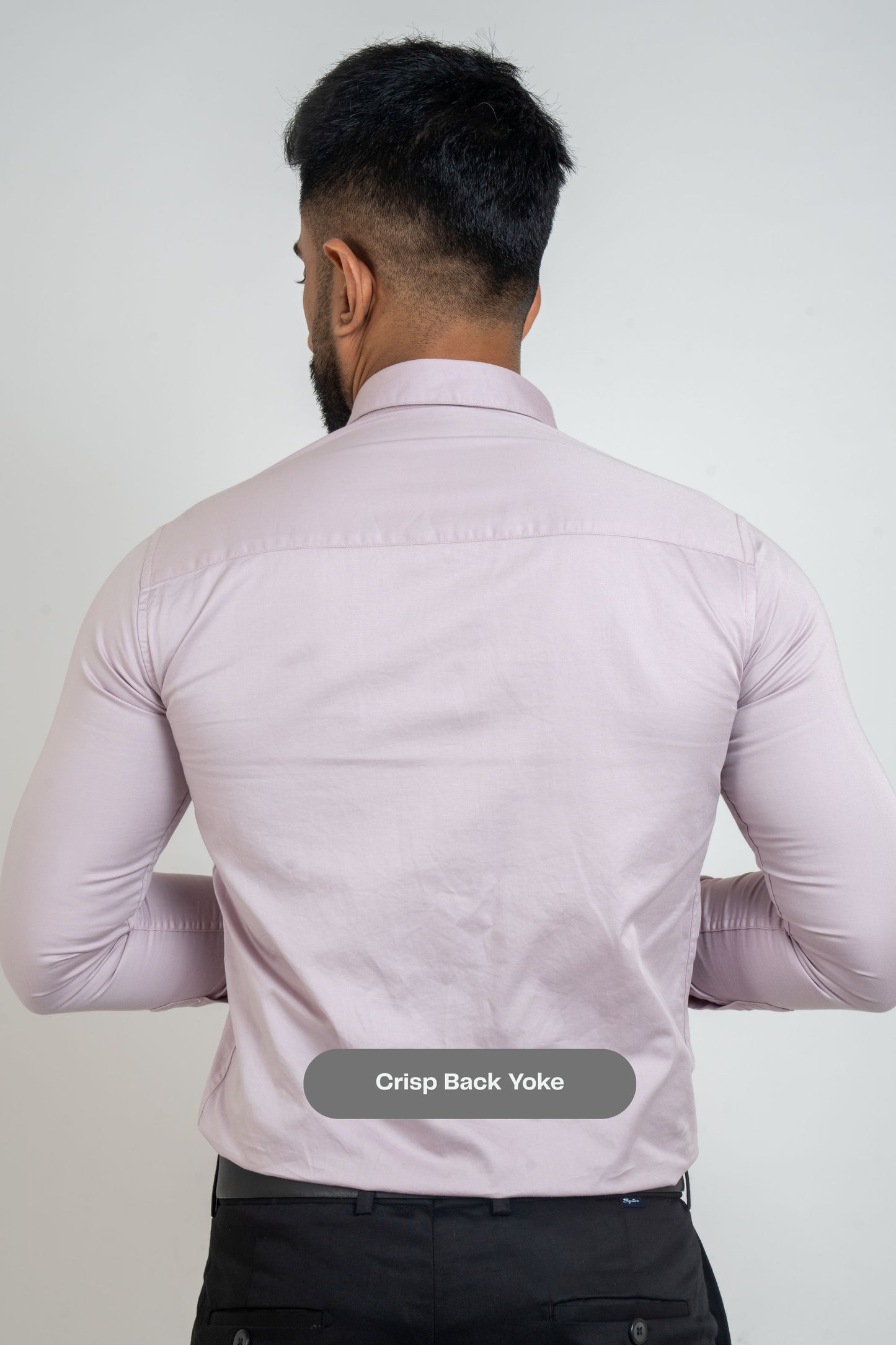 Orchid Ice Lilac Workflow Cotton Satin Solid Shirt