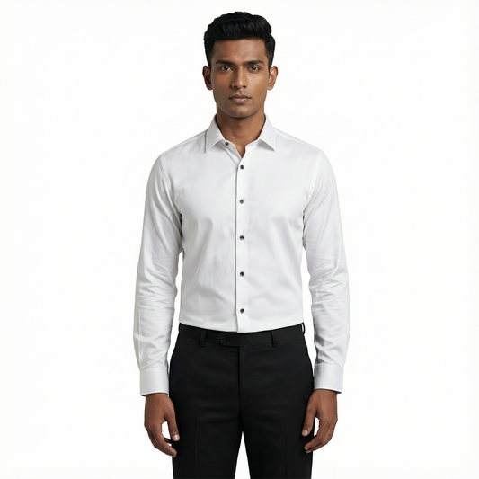 Workflow Cotton Satin Solid Shirt