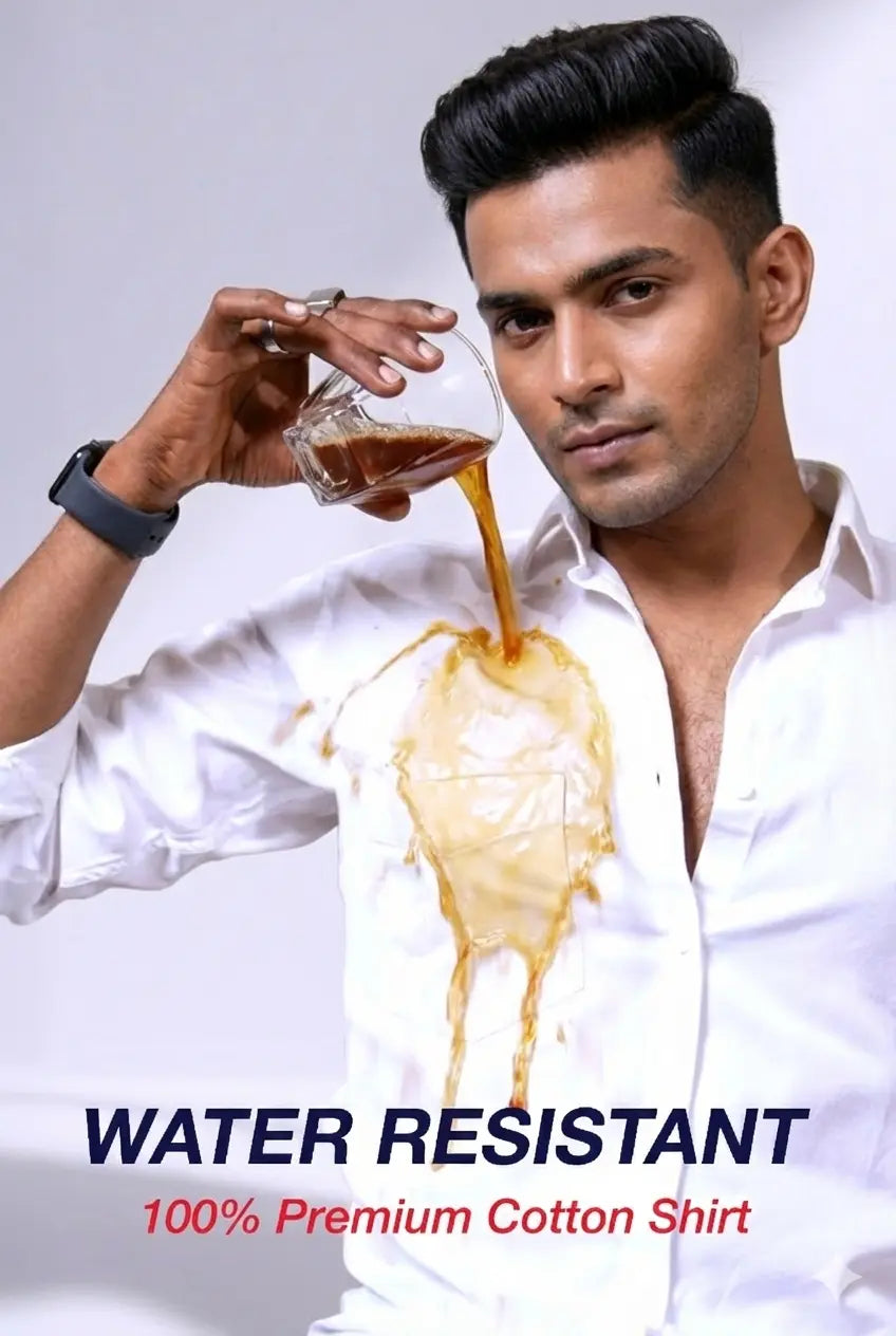 White Workflow Water Resistant Solid Shirt